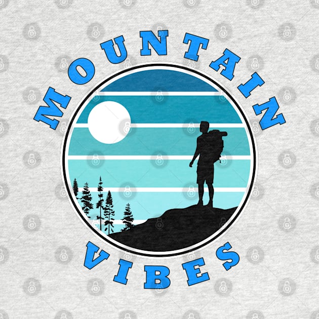 Mountain Vibes - retro - Slogan Design by AnturoDesign